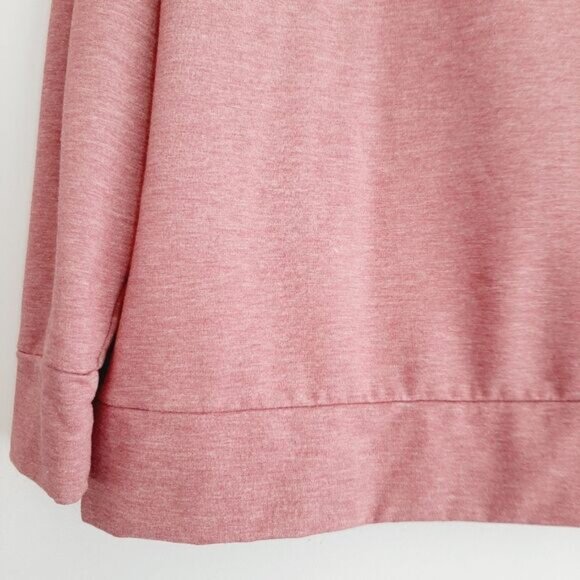 32 Degree HEAT Comfy Raglan Style Sweatshirt Crewneck Top Melange Pink Sz M Flaw - Picture 5 of 11